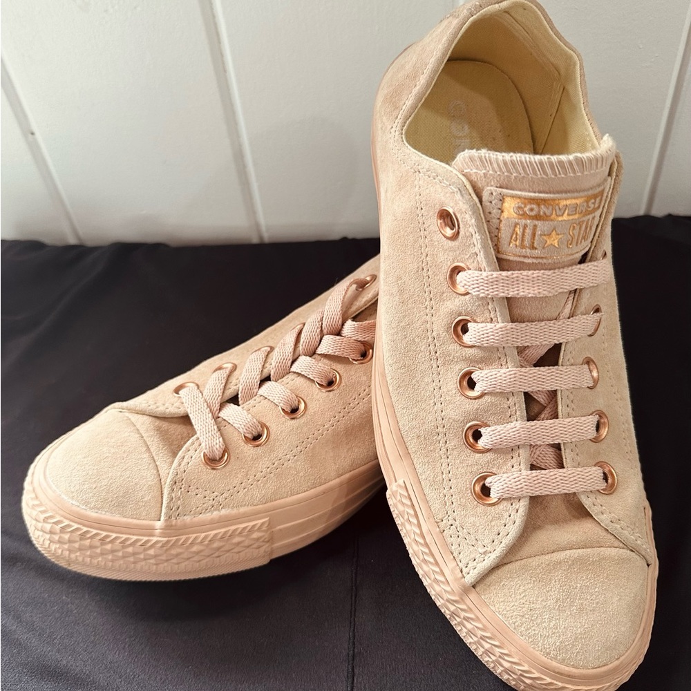 Blush Gold Low Top Converse